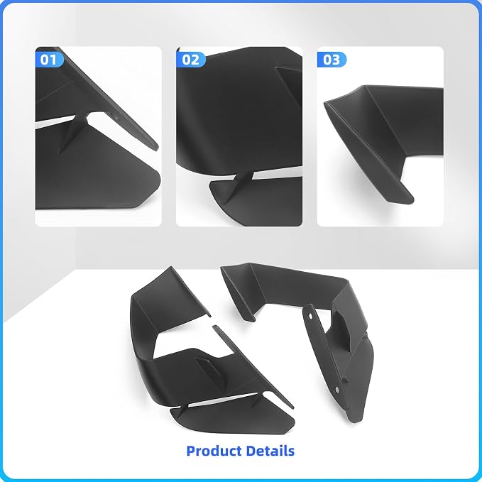 Motorcycle Winglets Fits for S1000RR Fixed Wind Wing Aerodynamic Winds Spoiler Fairing Kits Fit for BMW S1000RR S 1000 RR 2015-2022 (Forged Color)