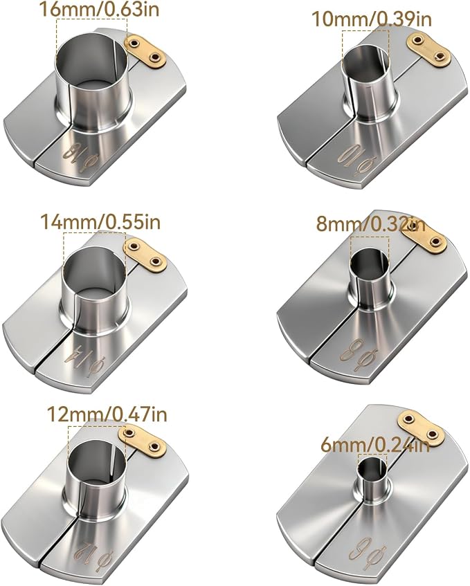 88800414 Stainless Steel Air Hose Removal Tool Set for Volvo, Renault & Mack Trucks, 6 Inserts (6/8/10/12/14/16mm) – One-Piece Quick-Release Tool for Commercial Air Brake Lines