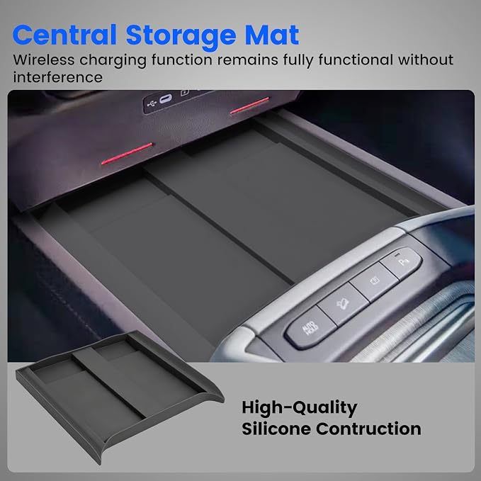 Center Console Organizer for 2027 Kia Telluride (Double Layer) + Central Storage Mat for 2027 Telluride (X-Line SX/X-PRO SX/SX Presitige/X-Line SX Presitige/X-PRO SX Presitige) Accessories