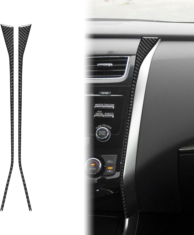 Soft Real Carbon Fiber Compatible with Nissan Altima 2013 2014 2015 2016 2017 2018 Interior Accessories Central Control Navigation Screen Side Panal Decorative Strip