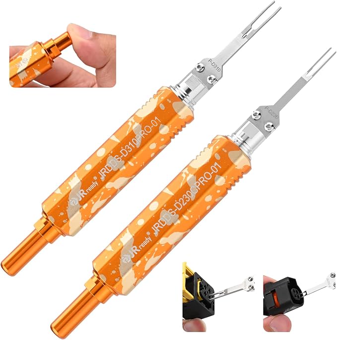 JRready Pin Removal Tool Kit Universal Pin Extractor for TE Micro Timer, TAB 1.6, Delphi DSQ 1.5: FEP 1.5, Bosch BMK 0.6, AMP MCP 1.5k Series Connector Terminal ACTCRH7A09