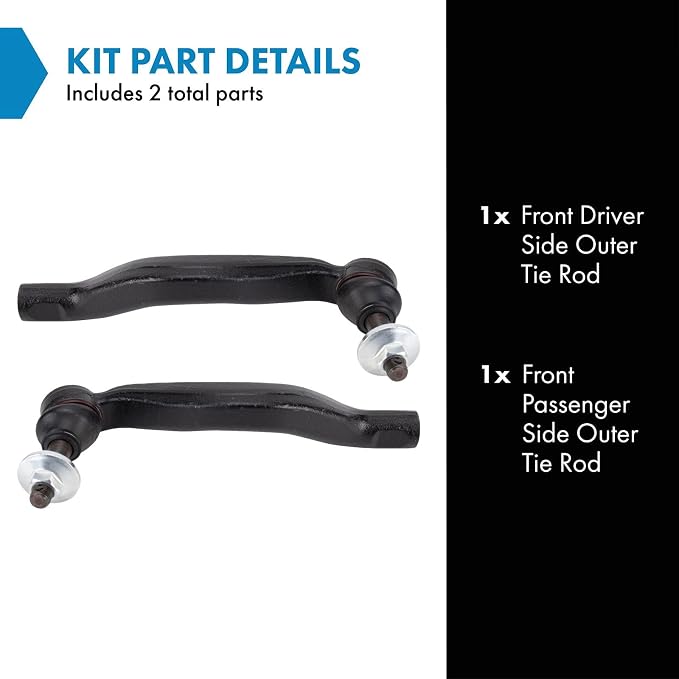 TRQ Outer Left and Right Tie Rod Set 2 Piece Compatible with 2006 Lexus GS300 AWD 07-11 GS350 AWD 13-20 GS350 06-15 IS250 11-20 IS350 15-21 RC350 16-17 IS300 18-22 IS300 V6 3.5L