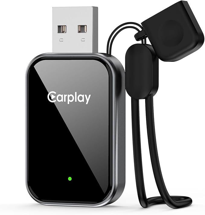 Wireless CarPlay Adapter for Apple iPhone - 2025 Wired Car Play to Wireless Dongle, USB-A/C Plug & Play, Stable Bluetooth CarPlay Adapter Only for iPhone iOS 10+ & Cars with Factory Wired Car Play