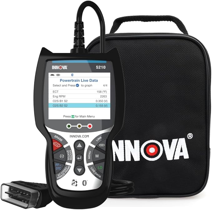 Innova 5210 OBD2 Scanner Bundle with Soft Pouch