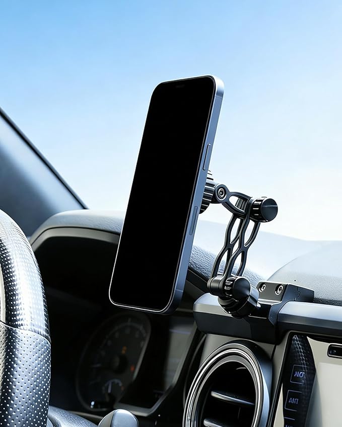 Autorder Upgraded Magnetic Car Phone Holder for Toyota Tacoma 2016-2023 Accessories Strong Adsorption Phone Mount 360°Flexible Adjustment Magnetic Phone Stand Fit for All Smartphone for MagSafe