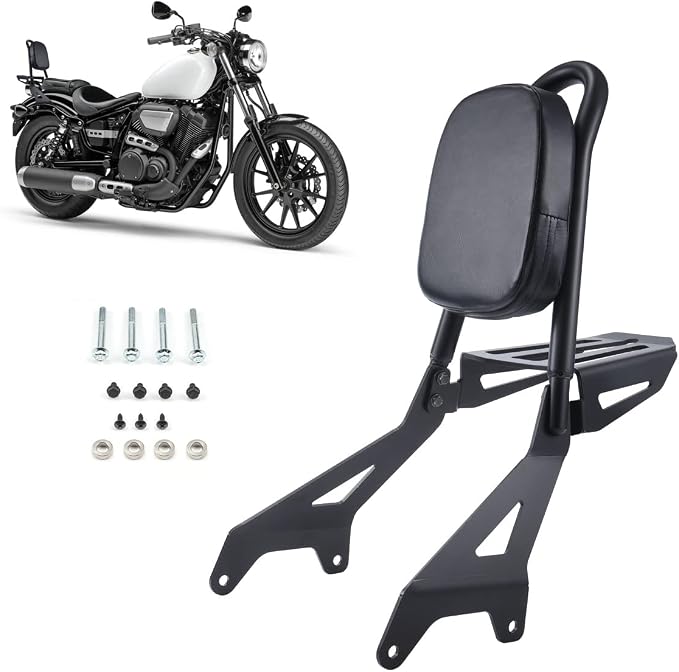 Detachable Motorcycle Sissy Bar Passenger Backrest with Luggage Rack Fit for Yamaha Star Bolt XVS 950 XV950 R Spec 2014-2022