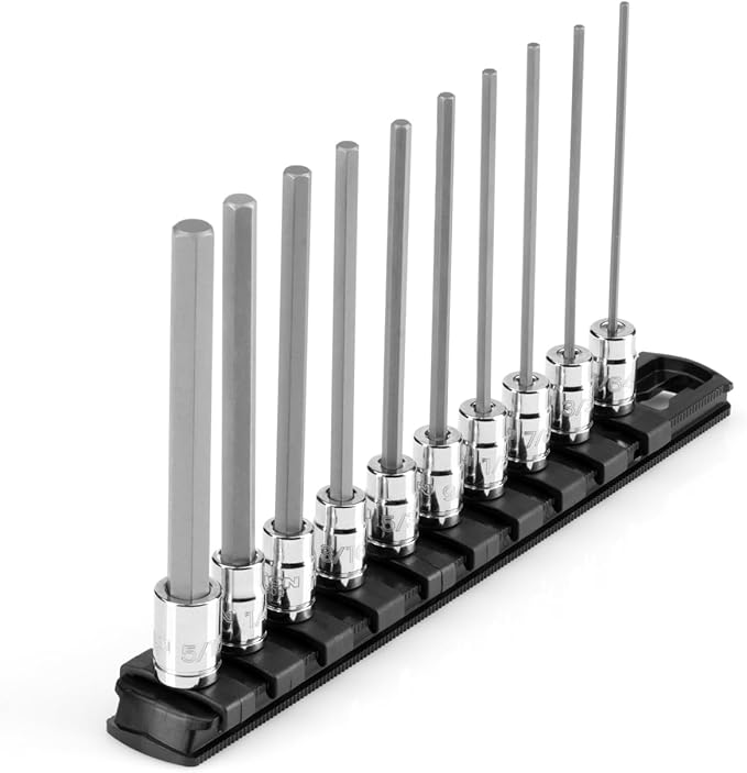 TEKTON Long Hex Bit Socket Set, 10-Piece | SHB90108
