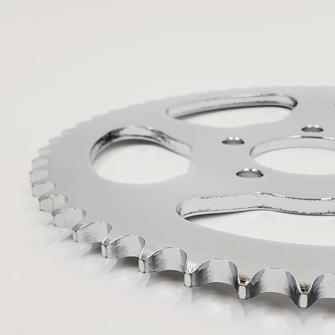 51 Tooth Belt-to-Chain Drive Conversion 5-Spoke Rear Chrome Sprocket with 9.8MM Offset for 2000+ Harley Sportster & Big Twin Softail, Dyna & Touring Models – Recommended for a 530 Chain – 2-1/4” ID