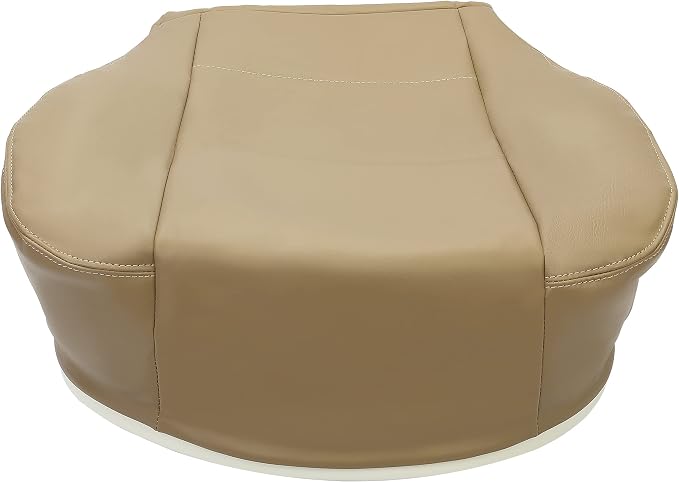 ALMULOO Seat Foam & Seat Bottom Cover Compatible with 2001-2004 Toyota Tundra Driver Side Replacement Seat Foam Cushion Seat Cover White & Tan (2 Packages)