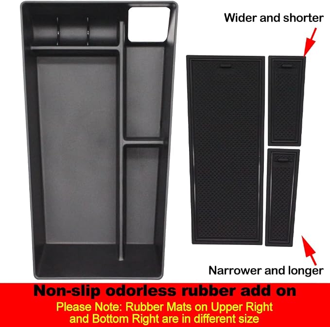 BestEvMod AOSK Compatible with Mustang Mach-E Armrest Storage Box Organizer Center Console Tray Accessories 2021 2022 2023 2024(V1) NOT FIT 2025 Model