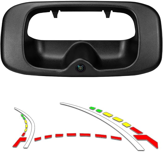 Tailgate Handle Reverse Backup Camera Replacement for Chevy Silverado and GMC Sierra Years 1999-2006, GreenYi AHD 720P Pickup Rear View Parking Camera with Trajectory Guideline