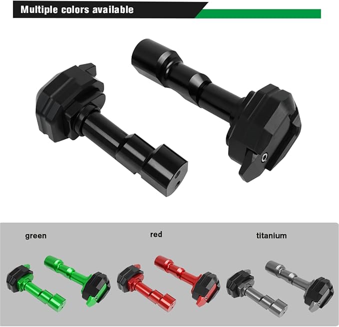 Compatible with Ninja 300 250 2013-2018 Frame Sliders CNC Aluminum Motorcycle Engine Guard Bodywork Fairing Falling Protection(Green)