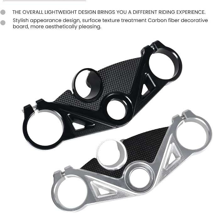 ONE.K.S Motorcycle Triple Tree Forks Top Clamp Front End Upper Top Steering Clamp Fit for Kw-asaki ZX6R 2019-2026 European Version Triple Tree Uplink CNC Aluminum