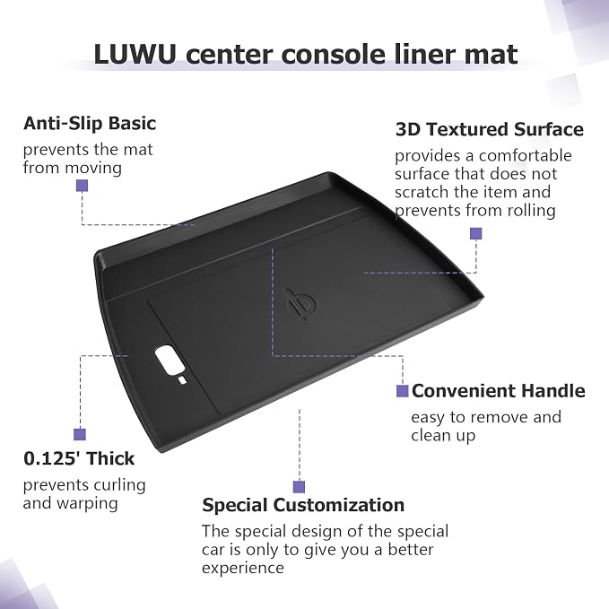LUWU Wireless Charging Anti-Slip Mat for 2025 2026 Subaru Forester Accessories Silicone Protective Pad Liner Protective Pad Console Phone Charger Liner Mat (Not for 2026+ Touring/Wilderness/Premium)
