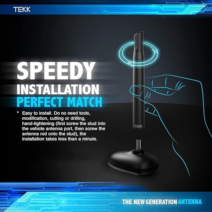 Tekk Short Antenna Compatible with 2008 Explorer/Designed for Optimized FM/AM Reception / 4.8 Inches