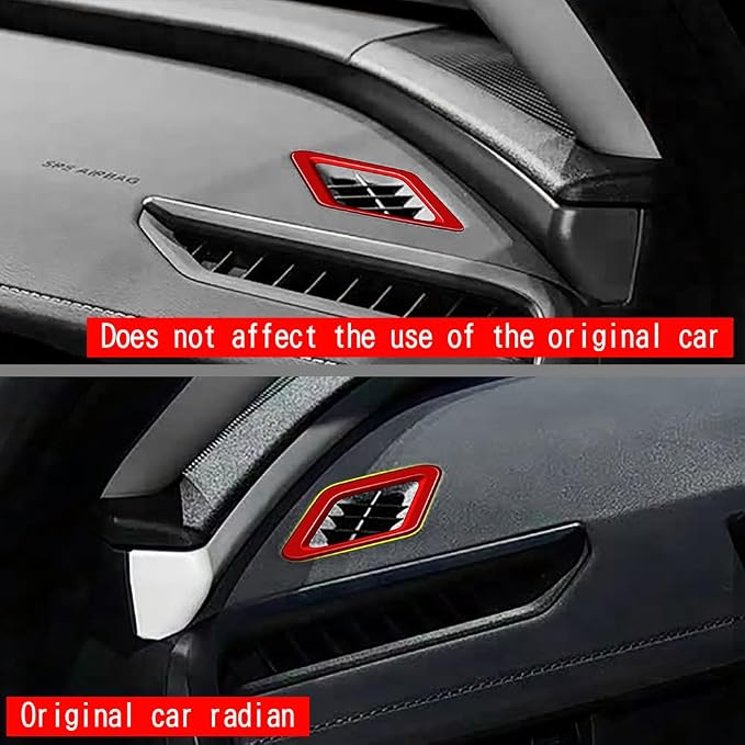 Center Console Dash Board Air Vent Trim Compatible with Toyota RAV4 XLE Premium/LE/SE/XSE/Limited/Woodland 2026+, Upper Air Vent Cover Trims for RAV4 2026 2027, Air Condition Outlet Cover Trim(Black)