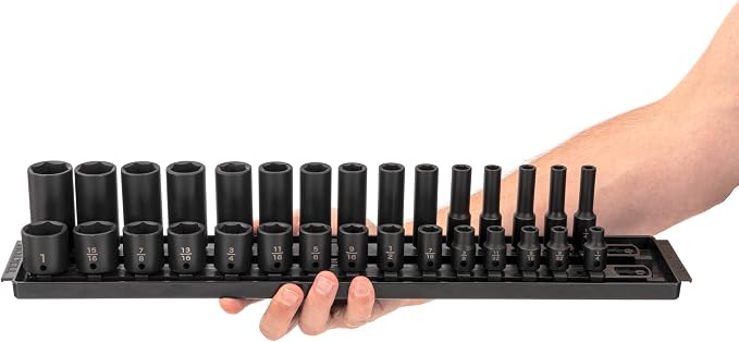 TEKTON 3/8 Inch Impact Socket Set, 30-Piece | SID91210