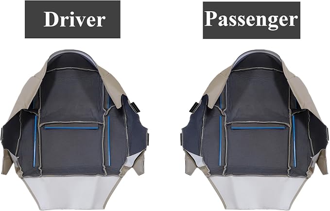 NLQR Front Driver & Passenger Side Bottom & Top Lean Back Replacement Leather Seat Covers #LB42 or FG42 Taupe Tan Compatible with Toyota 4Runner 2003 2004 2005 2006 2007 2008 2009