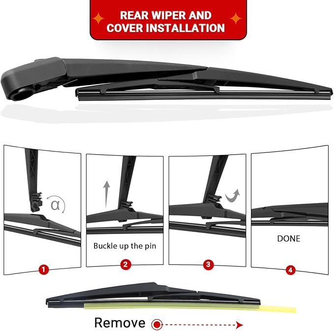 Windshield Wiper Blades Replacement for Toyota Prius C 2012 2013 2014 2015 2016 2017 2018 2019 Original Factory Quality Front Rear Wipers Blade Set for Car - 28" 14" 8" (Piece of 3)