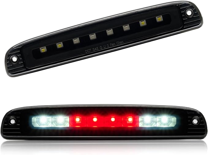 Third 3rd Brake Light LED for 1997-2010 Dodge Dakota, High Mount Rear Brake Lights Assembly for 97-10 Dakota, Waterproof Center Cab Cargo Lamp Stop Light
