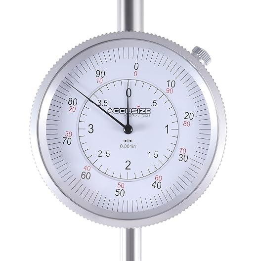 Accusize 0-4" Dial Indicator, Resolution: 0.001", P900-S105 | 0-4" x 0.001", AGD2 Style, Lug Back