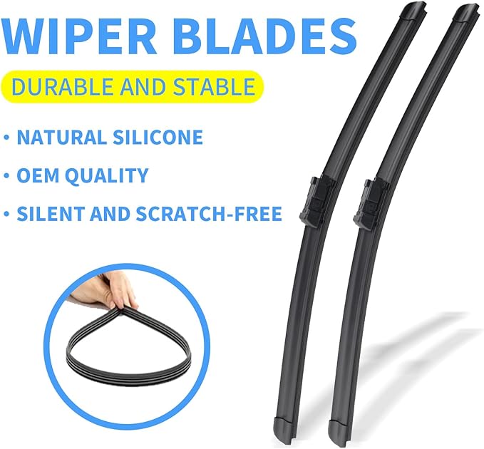Gavimnal® 26"+14"+10" Silicone Wiper Blades Replacement For Chevrolet Trax 2013-2023,All-Season Front Rear Windshield Wiper Blades(Set of 3)