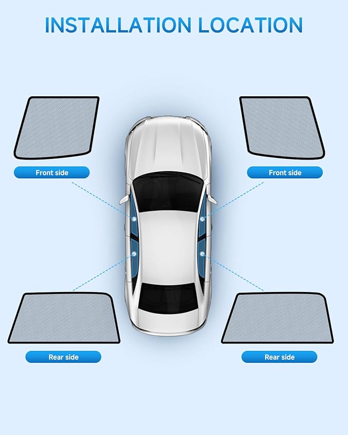 Car Window Shades for Toyota-Corolla(2019-2024),4 Pack Car Window Cover for Baby Sun Shade Blocker Breathable Mesh,Reduce UV Rays & Heat Insulation Privacy Protection for Camping, Travel, Sleep