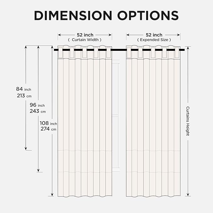 Joydeco 72 Inch Blackout Curtains for Bedroom, Thermal Insulated Black Out Curtains 2 Panels Set, Room Darkening Drapes for Living Room Window Rod Pocket Back Tab (W52 x L72 Inch, Light Beige)