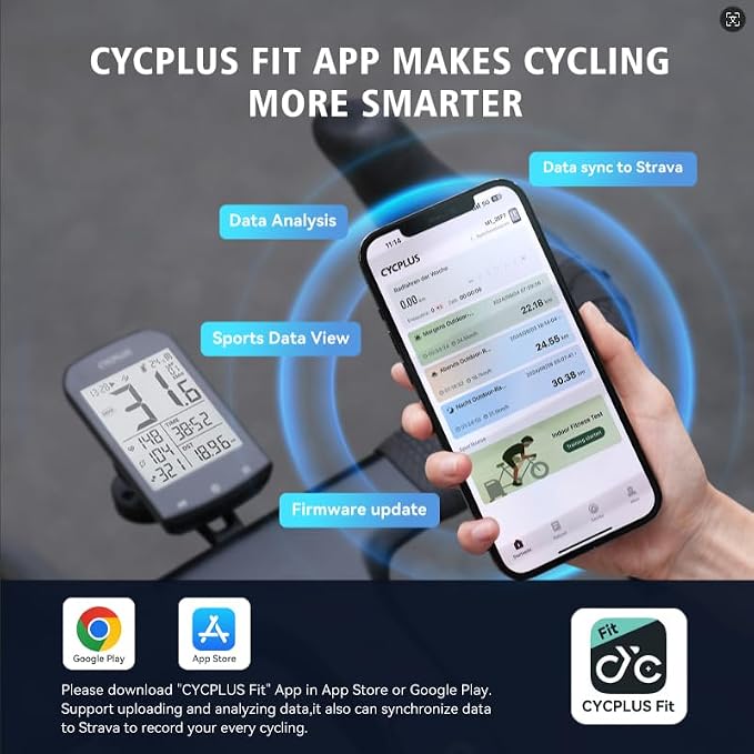 CYCPLUS Tire Inflator A2 + GPS Bike Computer M1