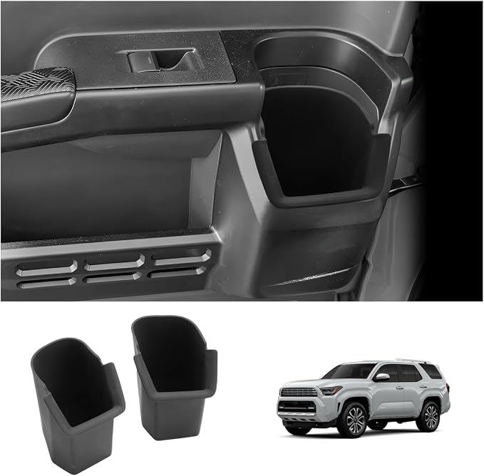 LUWU 2025 4Runner Center Console Cup Holder Compatible with 2025 Toyota 4Runner Interior Accessories Rear Seat Door Side Silicone Cup Holder Insert 4Runner 2025 Accessories