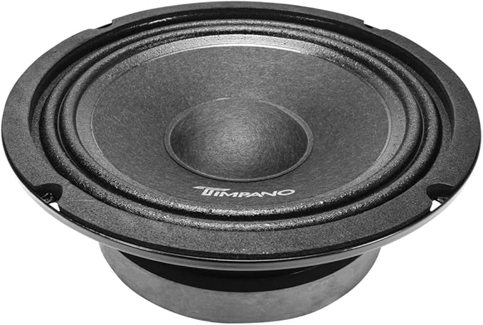 Timpano 6.5 Inch Shallow Car Speaker 600 Watts TPT-MB6-4 Slim Shallow Profile 4 Ohm, PRO Midbass Car Audio Loudspeaker Compact for Doors (Single)
