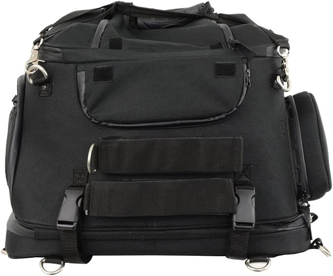 Milwaukee Leather MP8103 Large Black Heavy Duty Textile Motorcycle Pet Carrier Sissy Bar Bag - Large