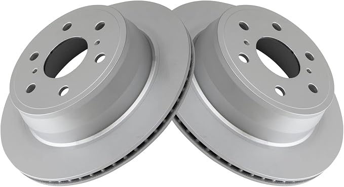 TRQ Rear G-Coated Brake Rotor LH RH Kit Pair Set of 2 for GM Truck SUV