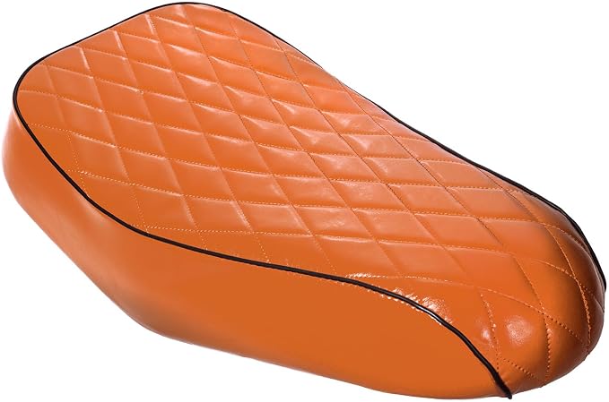 JMCHstore Brown Diamond Stitch Retro Mini bike Seat for Coleman B200R B200C B200V RB200 Realtree RT200 MEGA moto B212 MAX Cushion Replacement parts