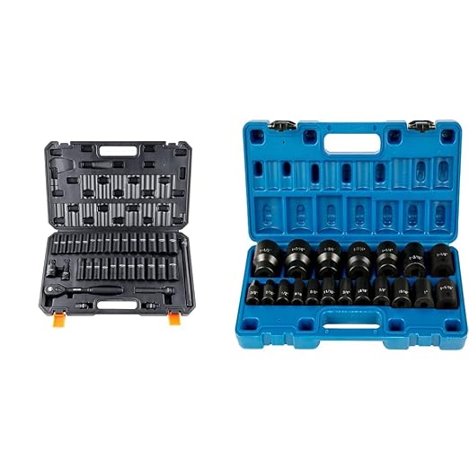 VEVOR 33-Piece 1/2" Drive Impact Socket Set and 19-Piece 1/2" Drive Impact Socket Set