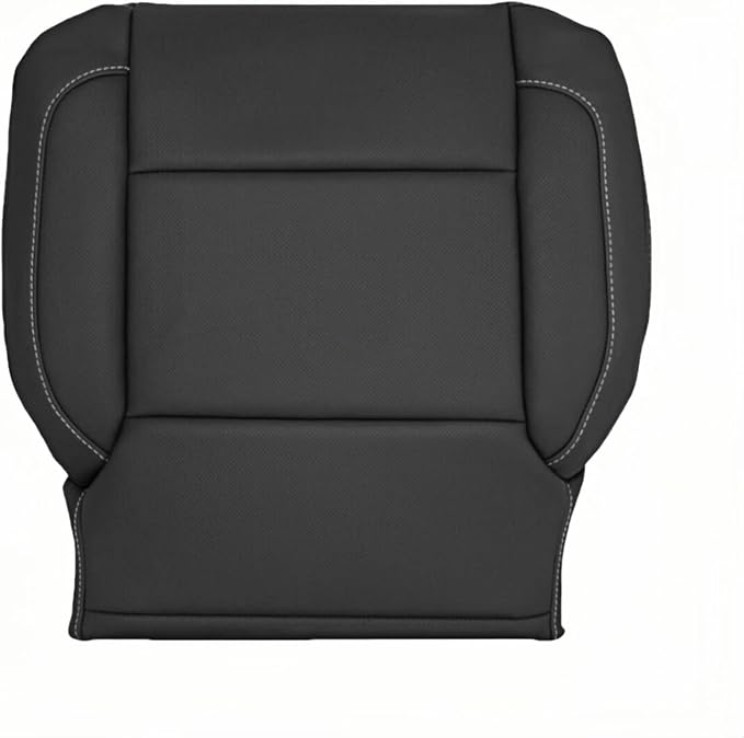 Driver or Passenger Side Bottom Perforated Leather Seat Cover Black Compatible with Chevy Silverado Tahoe Suburban Avalanche GMC Yukon Sierra 1500 2500HD 3500HD 2015-2019