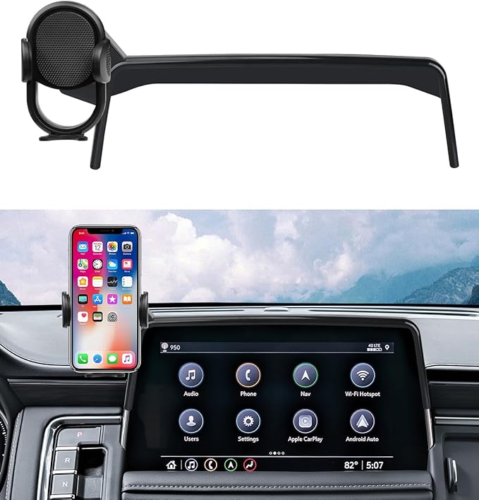 Autorder Car Phone Holder for 2021-2024 Chevrolet Chevy Suburban Tahoe/GMC Yukon Accessories Phone Mount 10.2-Inch Screen Cell Phone Automobile Cradles Hands-Free 360 Degree Rotation