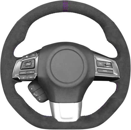 MEWANT Steering Wheel Cover for Subaru WRX 2015-2021 / WRX STI 2015-2021 Steering Wheel Cover Accessories