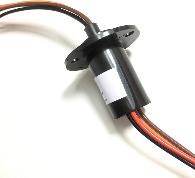 Taidacent 3 Wires 4 Wires 5A 10A 15A 30A Electrical Slip Ring Collector Ring Rotary Electrical Contact Joint Rotary Connector Commutator (4 Wires 15A Diameter 22mm)