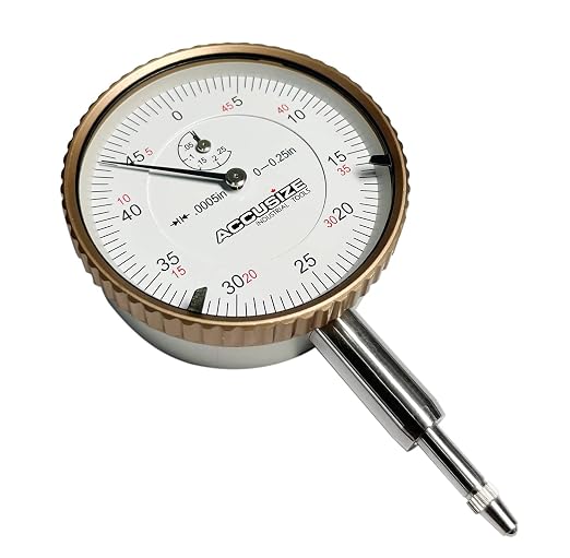 Accusize 0-1/4" Dial Indicator, Resolution: 0.0005", P900-S098 | 0-1/4" x 0.0005", AGD2 Style, Lug Back