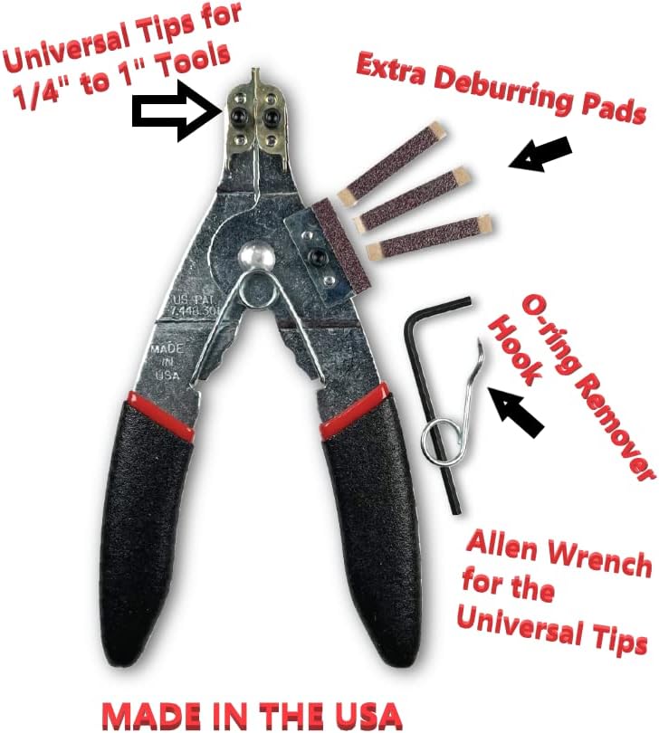 SRTK1 Just Clips Snap Ring Tool Kit with Clips and O-rings, Snap Ring Pliers and the Patented ClipKey. The only Installation Tool that works with 1/4", 3/8", & 1/2" Snap Rings.