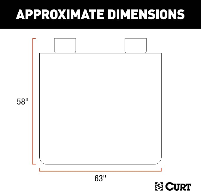 CURT 18520 Seat Defender 58-Inch x 63-Inch Grey Waterproof Universal Extra-Large Bench Truck Seat Cover Protector