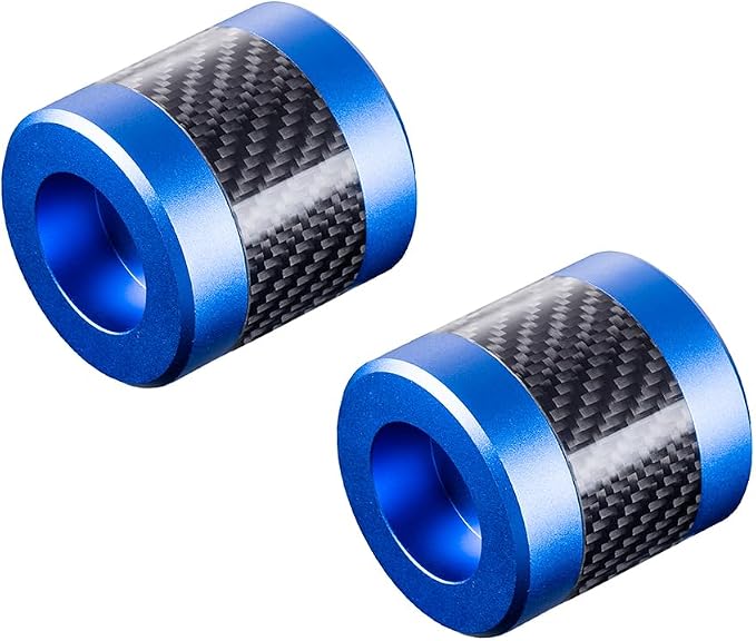 Advanblack Protek Machined CNC Alumium with Carbon Fiber Inlay Crash Bar Slider (Blue CNC w/Carbon Inlay)