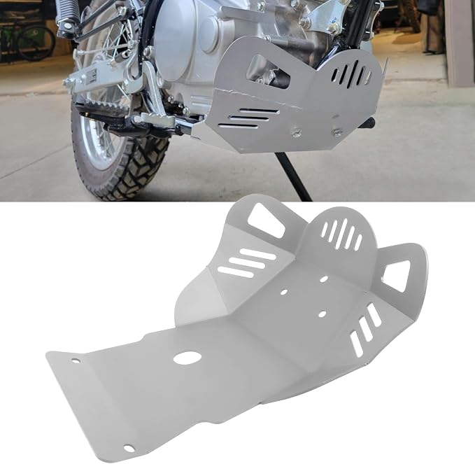Motorcycle Skid Plate Replacement for Honda XR150L XR150 L 2017-2025 Under Engine Protection Aluminum Bash Plate(Silver)