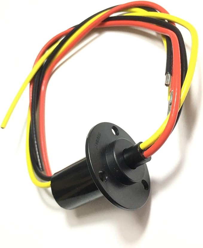 Taidacent 3 Wires 4 Wires 5A 10A 15A 30A Electrical Slip Ring Collector Ring Rotary Electrical Contact Joint Rotary Connector Commutator (3 Wires 30A Diameter 22mm)
