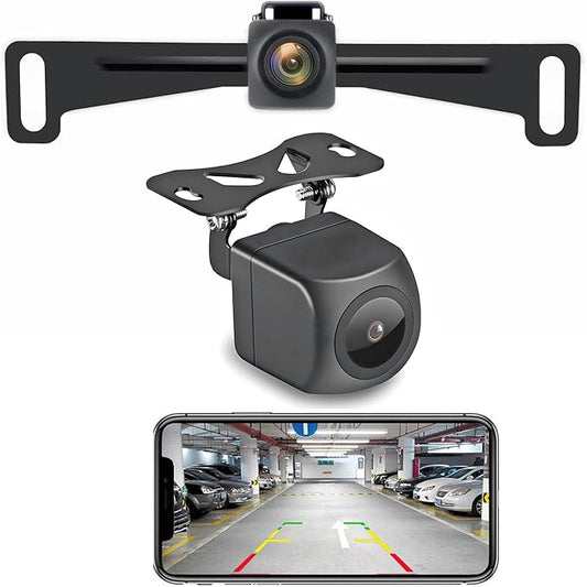 YEOIZO Wireless License Plate Backup Camera for Car/SUV - No Drilling WiFi HD 160° View, Waterproof Reverse/Rear View Camera with Real-Time Signal, Compatible iPhone/Android/iPad (Parking/Hitch Aid)