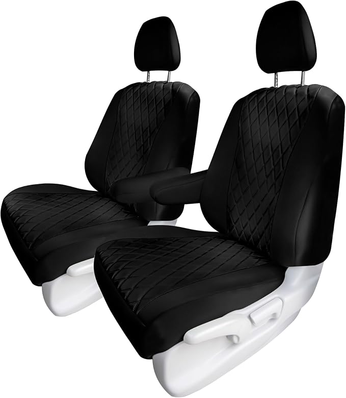 FH Group Custom Fit Car Seat Covers Specifically Made for 2016–2022 Honda Pilot, Front Set Black Ultraflex Neoprene, Waterproof Car Seat Cover, Honda Accessories