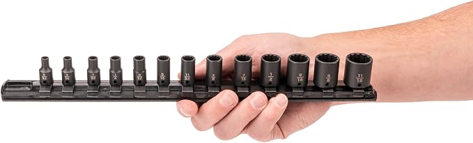 TEKTON 1/4 Inch Drive Impact Socket Set, 13-Piece | SID90104