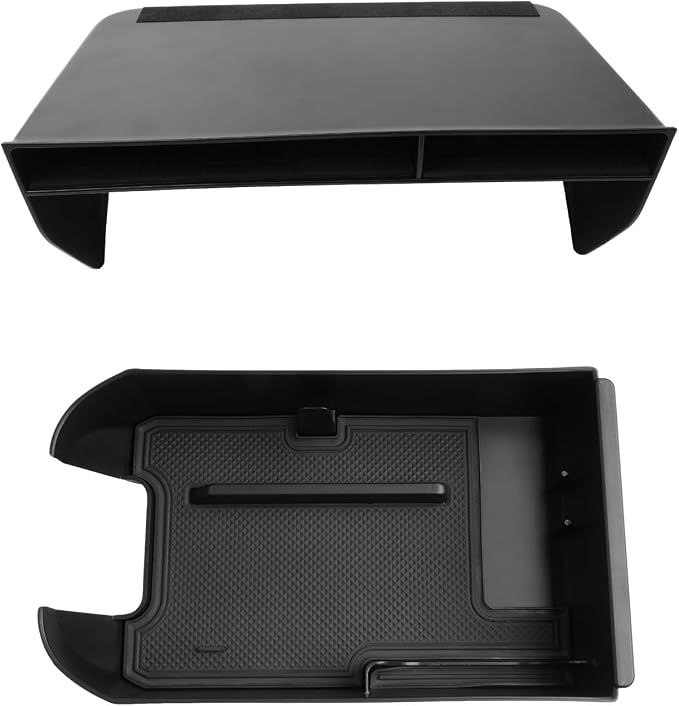 LUWU for 2025 Toyota RAV 4 Accessories Compatible with 2019 2020 2021 2022 2023 2024 2025 Toyota RAV 4 Front Center Console Organizer, Armrest Storage Box Insert Tray ABS Material 2-Pack