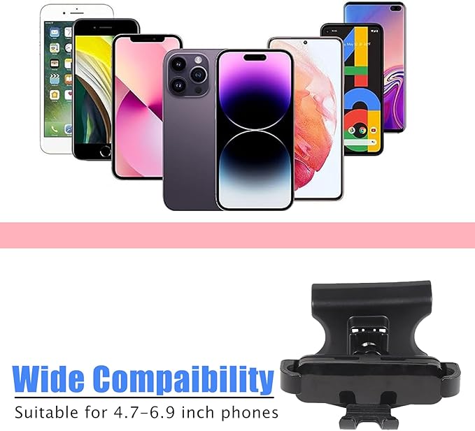 HAPPYHORSE Car Phone Mount Compatible with Fiat 500 2016-2023，Car Center Console Mobile Phone Bracket Phone Holder Phone Mount Mount with Self-Adhesive Base Accessories (Style B)